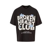 2Y Studios T-Shirt 'Broken Heart Club' crème / bleu clair / noir, Taille XS