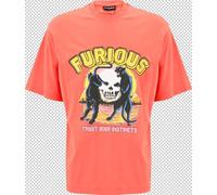2Y Studios T-Shirt 'Furios' bleu / jaune / rouge pastel, Taille XS