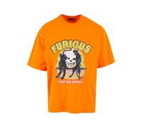 2Y Studios T-Shirt 'Furios' citron vert / mandarine / noir / blanc, Taille S