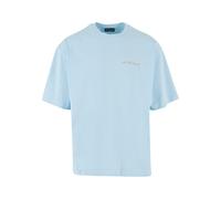 2Y Studios T-Shirt 'Good Vibes Only' bleu clair / jaune pastel / jade / orange, Taille XL