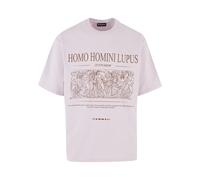 2Y Studios T-Shirt 'Homini' marron / lilas, Taille M