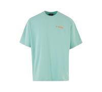 2Y Studios T-Shirt 'Thoughts' turquoise / orange foncé, Taille S