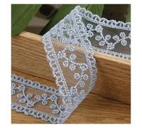 2Yard/Lot 35mm Embroidery Lace Trims Exquisite Sewing Ribbon Webbing DIY Trimmings For Wedding Party Girl Dress Accessories(Light Blue)