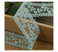 2Yard/Lot 35mm Embroidery Lace Trims Exquisite Sewing Ribbon Webbing DIY Trimmings For Wedding Party Girl Dress Accessories(Green 35mm)