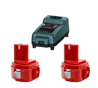 3,0 Ah/4,0 Ah, Compatible Avec Makita, Batterie Rechargeable NiMH 12 V For Outils Électriques, Perceuse De Remplacement Avec Chargeur PA12 1220 1222 1235 1233(2Pcs 3.0Ah 1charger)