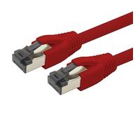 1aTTack.de 3,0 m Câble réseau Cat 8 Câble CAT8 rouge - 1 pièce Cat.8 Lan 2000 MHz 40 Gbit s 40GBase-T Poe+ câble patch Câble Ethernet LSZH - 1 x 3 mètres rouge