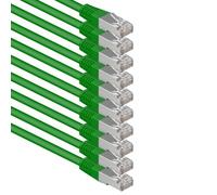 3,0 m Vert - 10 pièces Câble réseau Cat.6 câble réseau CAT6 S-FTP Gigabit LAN PIMF Cat 6 cuivre CU sans halogène Internet DSL Console de Jeu Smart TV
