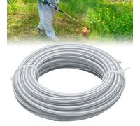 3,0 mm x 50 m Fil de coupe Fil d'acier Fil de débroussailleuse Fil en acier pour débroussailleuse Fil en acier pour débroussailleuse pour Weed Grass Yard Garden