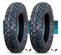 3.00x10 Pneu Moto Neige Tubeless 8PR, 3.00-10 Pneu Bloc Antidérapant Charge 49P, 3.00 10 Pneu Durable 10 Pouces pour Scooter Avant Arrière(2pcs)