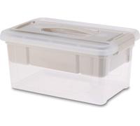 3.02 Boîte de rangement avec poignée - env. 29x19x14 cm - Boîte à couture avec compartiments amovibles