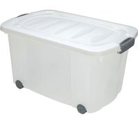 3.02 Série en blanc : Caisse à roulettes - 45 litres / env. 60x40x35 cm