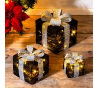 3.04 LED Boîtes cadeaux - Couleur : noir