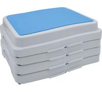 3.05 Marchepied blanc 50x40x10 cm - 4 pièces - empilable Tabouret marchepied salle de bain (4 pièces)