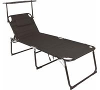 3.09 Aluminium Chaise longue de jardin XXL - avec toit solaire - couleur : noir