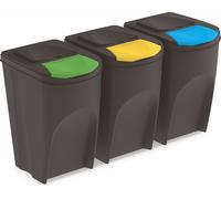 3.09 Sortibox XL - Kit de 3 poubelles de 35 litres chacune > anthracite