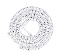 3.0m RJ9 4P4C Accessoire téléphonique Cordon téléphonique téléphone Fixe câble enroulé Non enroulé Ligne de combiné RJ11 RJ22(2M (0.5m-2m),White)