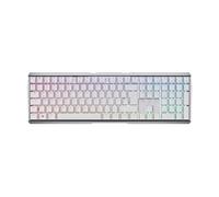 CHERRY MX 3.0S Wireless, Clavier mécanique de gaming sans fil avec rétro-éclairage RGB, Disposition allemande (QWERTZ), Connexion Bluetooth, Radio ou filaire, MX BROWN Switches, Blanc