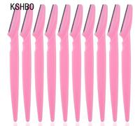3/10/15 Pièces Lame De Tondeuse À Sourcils Couteau De Mise En Forme Yeux Sourcils Épilation Lames De Visage Épilation Grattoir Rasoir Femme Outils De Maquillage - Type 10pcs Pink