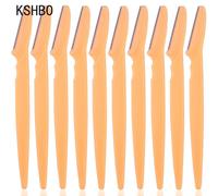 3/10/15 Pièces Lame De Tondeuse À Sourcils Couteau De Mise En Forme Yeux Sourcils Épilation Lames De Visage Épilation Grattoir Rasoir Femme Outils De Maquillage - Type 10pcs Yellow
