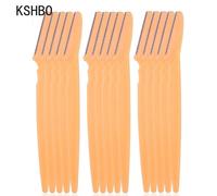 3/10/15 Pièces Lame De Tondeuse À Sourcils Couteau De Mise En Forme Yeux Sourcils Épilation Lames De Visage Épilation Grattoir Rasoir Femme Outils De Maquillage - Type 15pcs Yellow