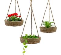 3.10 Suspensions d'algues en lot de 3 - env. 25 / 23 / 21 cm - suspensions de fleurs en forme de coupe