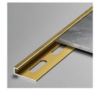 3 × 100 Cm Profilé De Transition, Barre De Seuil, Bande De Recouvrement, Bande Séparatrice De Porte De Plancher Pour Bois, Carrelage, Vinyle, Stratifié(Brass,10mm(0.39in))