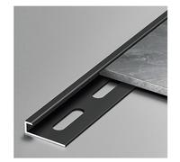 3 × 100 Cm Profilé De Transition, Barre De Seuil, Bande De Recouvrement, Bande Séparatrice De Porte De Plancher Pour Bois, Carrelage, Vinyle, Stratifié(Black,8.0mm(0.31in))