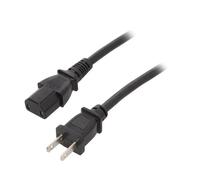 3-101-170 Câble IEC C17 femelleNEMA 1-15 (B) Prise 25m Noir PVC 10A SCHURTER