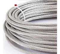 3-10MM 10-40M 19X7 304 acier inoxydable levage câble en souple ligne de vêtements arrimage(6MM 10M)
