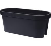 Spetebo Pot de fleurs ovale pour balcon - Anthracite - 60 x 28 cm