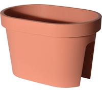 3.11 Pot de fleurs pour balcon OVAL - Couleur : TERRACOTTA - Taille : 40x26 cm (petit / terracotta)