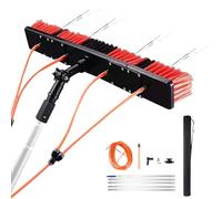 3-12m Perche Telescopique Nettoyage Brosse Telescopique De Nettoyage pour Panneaux Solaires Photovoltaïques, Fenêtres, Brosse De Lavage De Voiture, Brosse De 55 Cm