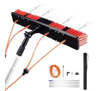 3-12m Perche Telescopique Nettoyage Brosse Telescopique De Nettoyage pour Panneaux Solaires Photovoltaïques,Fenêtres,Brosse De Lavage De Voiture,Télescopique Brosse Nettoyage Brosse 55 cm (3m(10ft))