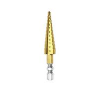 3-13 mm HSS pour foret étagé revêtu, tige conique, alésage, outil électrique haute vitesse, revêtement cobalt, rainuré, mortaise, coupe du bois