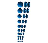 3-14mm Boucles d'oreilles Set 10 PAIRES en Acier Inoxydable Studs Boucle d'Oreille Faux Plug Fakeplugs Haltère Barbell pour Hommes Femmes, Argent/Noir/Or/Or Rose/Bleu