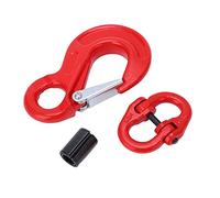 3.15 Ton Lifting Hook with Security Latch | Forged 35CrMo Steel Sling Hook & Double Ring Buckle Set | High - Capacity Hoist Hardware for Construction/Port Logistics/Electrical