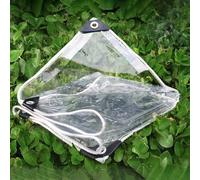 3.1x4.3m Bâche Transparente Impermeable 420g/m² 0.35mm Epaisse Bâche de Protection Extérieur Résistante aux intempéries aux UV aux déchirures et au Gel,pour Terrasse et Plantes de Jardin