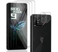 3+2 Pieces Tempered Glass For Asus Rog Phone 9/9 Pro, Asus Rog Phone 9/9 Pro Screen Protector And Rear Camera Protector. Anti-Scratch 9h Glass, Hd Screen Protector