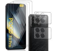 3+2 Pieces Tempered Glass Screen Protector And Rear Camera Protector For Xiaomi Poco F6 Pro. Anti-Scratch Film 9h Hardness Glass Protectors, Hd Clear Screen Protector