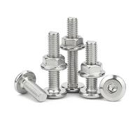 3-20 pcs M3 M4 M5 M6 M8 M10 M12 En Acier Inoxydable 304 Grande Plaque Hexagone Encastré Vis Écrou Bride écrous de Bloc Tête Hexagonal Set (25mm,M6-5pcs)