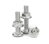3-20 pcs M3 M4 M5 M6 M8 M10 M12 En Acier Inoxydable 304 Grande Plaque Hexagone Encastré Vis Écrou Bride écrous de Bloc Tête Hexagonal Set (35mm,M8-3pcs)