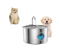 3.2L Stainless Steel Dog Water Fountain, 108oz Automatic Pet Water Dispenser with 4-Stage Filtration Durable Easy-to-Clean Drinking Fountain for Pets