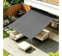 3.2X2.2M Gris foncé Voile d'ombrage Imperméable Rectangulaire, Toile Ombrage PES Résistant à l'eau, Filet dombrage Résistant 98% Protection Rayons UV pour Patio Jardin Terrasse Camping Extérieur