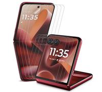 [3 + 3] Lot de 3 films protecteurs d'écran mats anti-reflets en EPU + TPU pour Motorola Razr 60 Ultra + 3 films extérieurs, anti-traces de doigts, auto-cicatrisant, installation facile avec outil