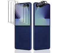 3+3 Pièces Extern Verre Trempé Pour Samsung Galaxy Z Flip 7 Protection Écran + Z Flip 7 Caméra Arrière Protecteur, 9h Dureté Hd Protecteur D'écran Pour Samsung Galaxy Z Flip 7