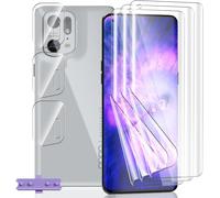 [3+3 Pieces] Screen Protector For Oppo Find X5 Pro, Hd Soft Tpu Film And Tempered Glass Camera Lens Protector, Anti-Scratch, Flexible Screen Protector For Oppo Find X5 Pro