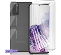 [3+3 Pieces] Screen Protector For Samsung Galaxy S20 Plus, Hd Soft Tpu Film And Tempered Glass Camera Lens Protector, Anti-Scratch, Flexible Screen Protector For Galaxy S20 Plus
