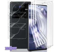 [3+3 Pieces] Screen Protector For Vivo X80 Pro, Hd Soft Tpu Film And Tempered Glass Camera Lens Protector, Anti-Scratch, Flexible Screen Protector For Vivo X80 Pro