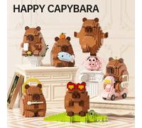 3 323 pièces Ensemble de blocs de construction Capybara, design d'animal mignon, jouet anti-stress créatif pour adultes, blocs de construction à assembler soi-même, décoration pour la maison/le bureau