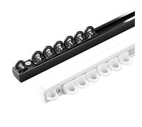 3.3ft 19.7ft Adjustable Ceiling Curtain Track Ultra Thin Aluminum Rail for Curtains & Room Dividers Sleek White Design 4.0m Length Easy Installation
